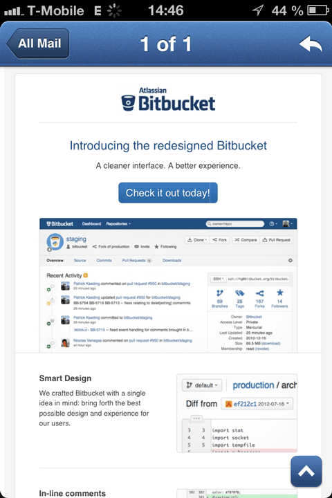 LinkedIn: Bitbucket Redesign