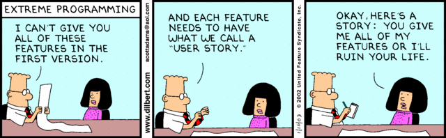 Dilbert Comic - User Stories
