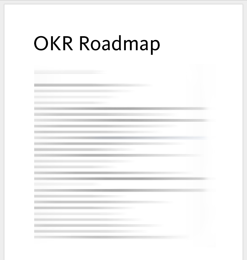 OKR Roadmap